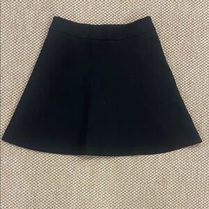 LOFT Black Flared Mini Skirt